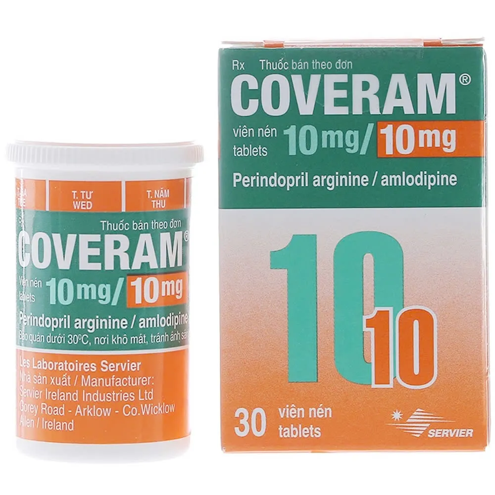 Coveram 10/10mg Servier (C/30v) – Kháng tăng huyết áp với hiệu quả đôi